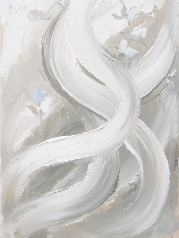 Abstract Floral Swirls by HUGO — canvas wall art