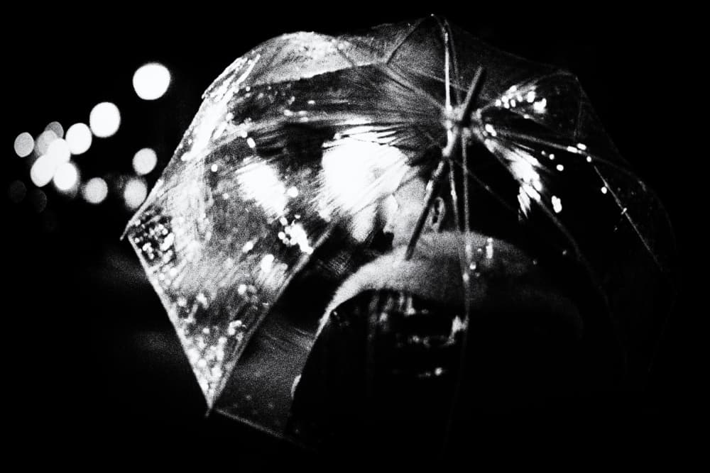 Rainy Night Umbrella by Rui Correia — canvas wall art