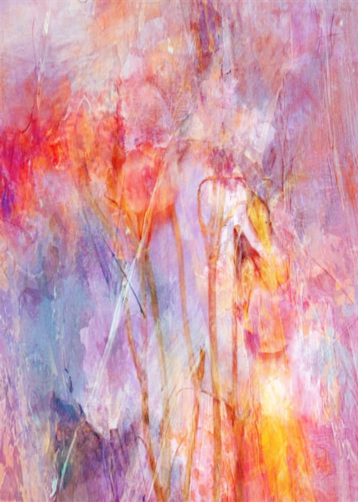 Dreamy Floral Abstract by Delphine Devos — canvas wall art