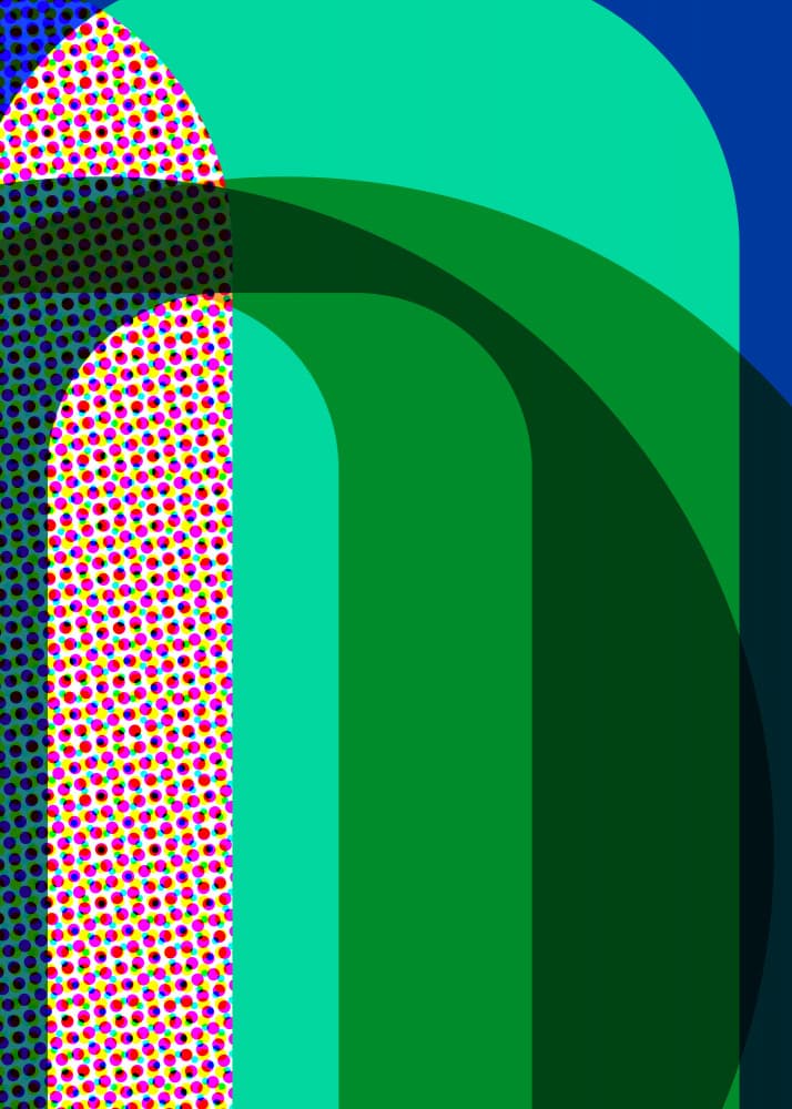 Bold Geometric Arches by Leigh Bagley — canvas wall art