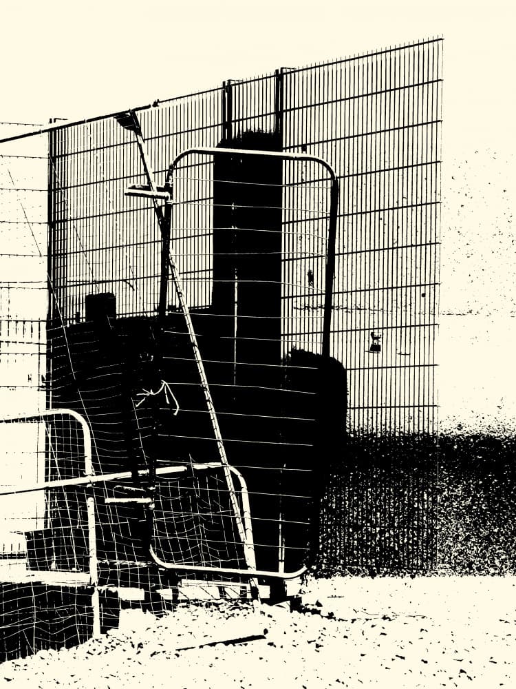 Industrial Gate Shadow by Petr Strnad — canvas wall art
