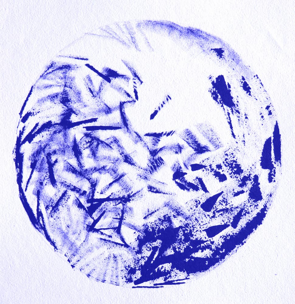Textured Blue Swirl by Santhosh ch — canvas wall art