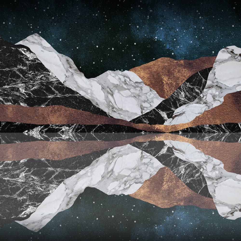 Starry Mountain Reflection by Orara Studio — canvas wall art