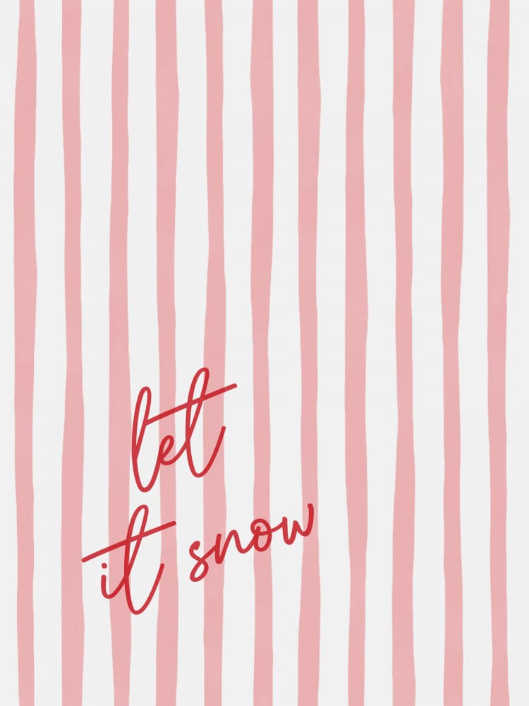 Let It Snow Stripes by Jolly and Dash — canvas wall art