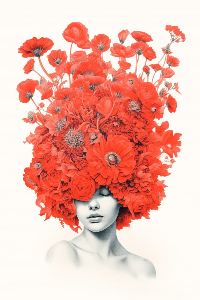 Vibrant Floral Portrait by Robert Farkas — canvas wall art