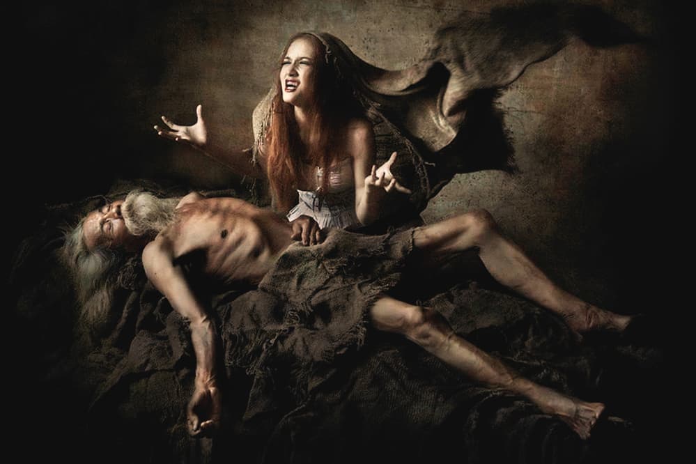 Grieving Woman Lamentation by Sebastian Kisworo — canvas wall art