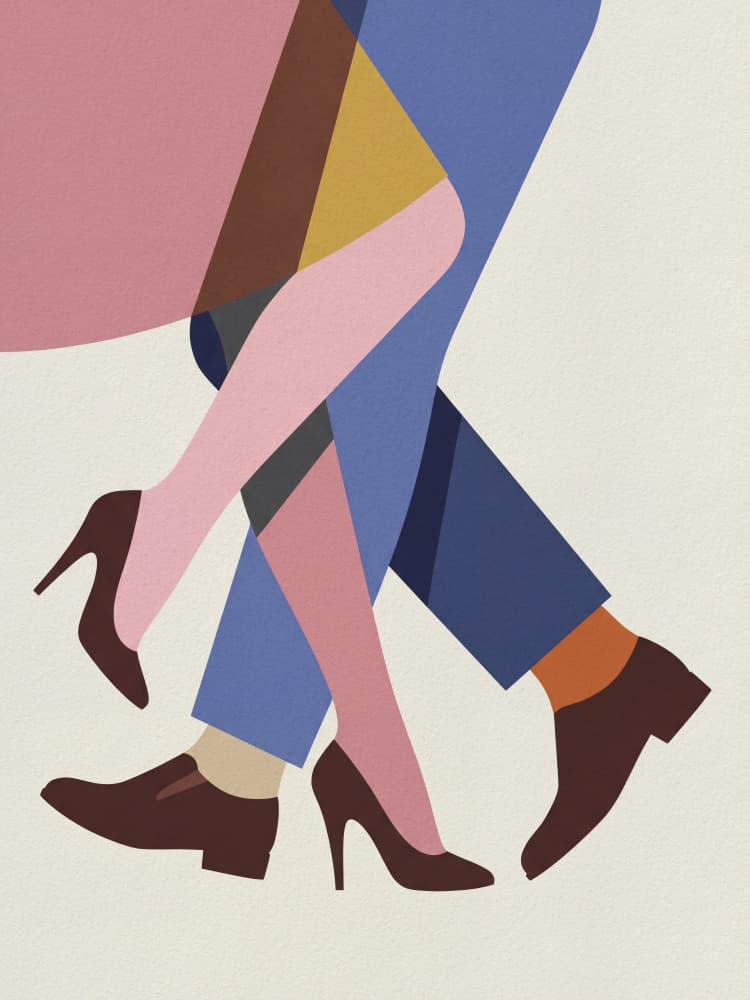 Elegant Dance Partners by Andreas Magnusson — canvas wall art