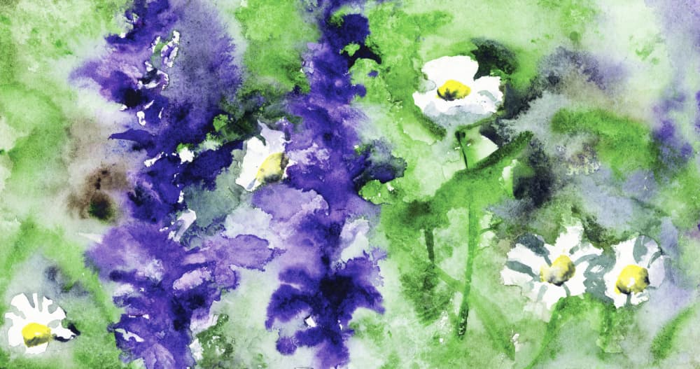 Vibrant Garden Flowers by RodMacIver — canvas wall art