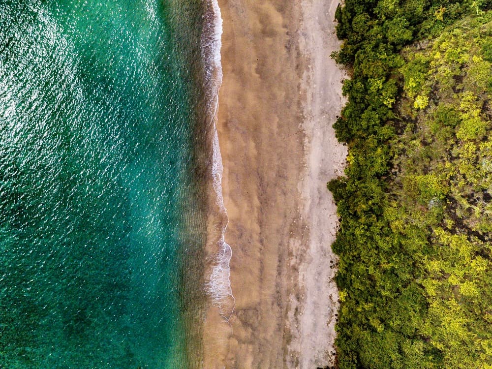 Tropical Beach Coastline by Serge Melesan — canvas wall art