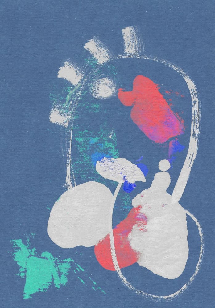 Vibrant Organic Forms by Santhosh ch — canvas wall art