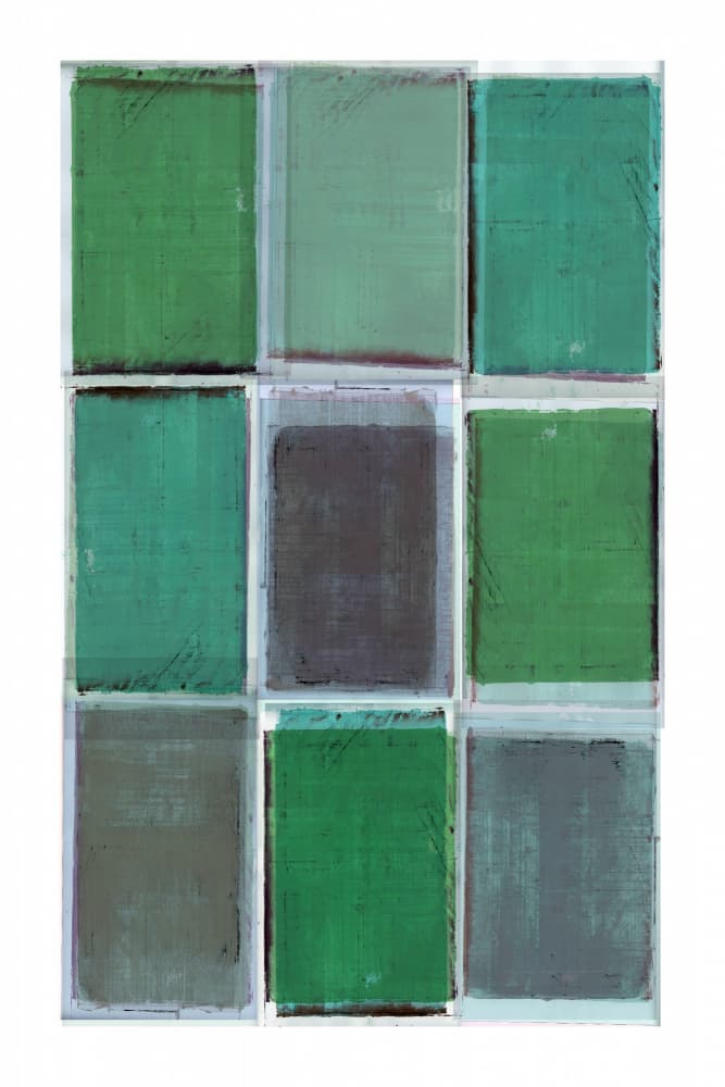 Abstract Green Layers by cartissi — canvas wall art