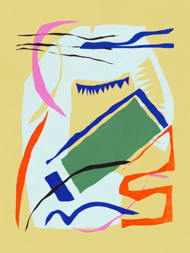 Vibrant Abstract Shapes by Little Dean — canvas wall art