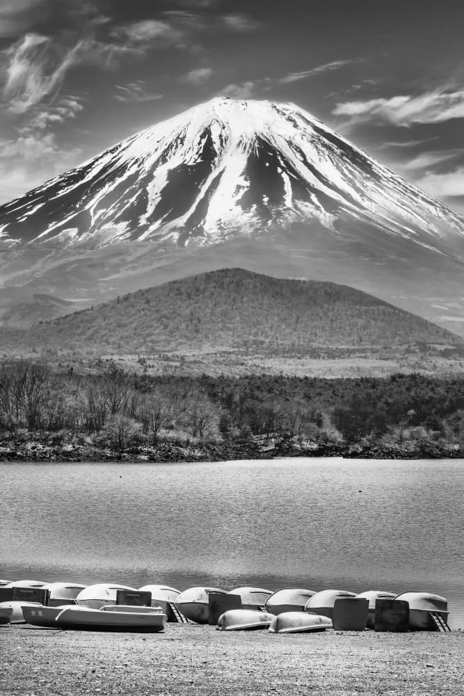 Mount Fuji Serene Lake by Melanie Viola — canvas wall art