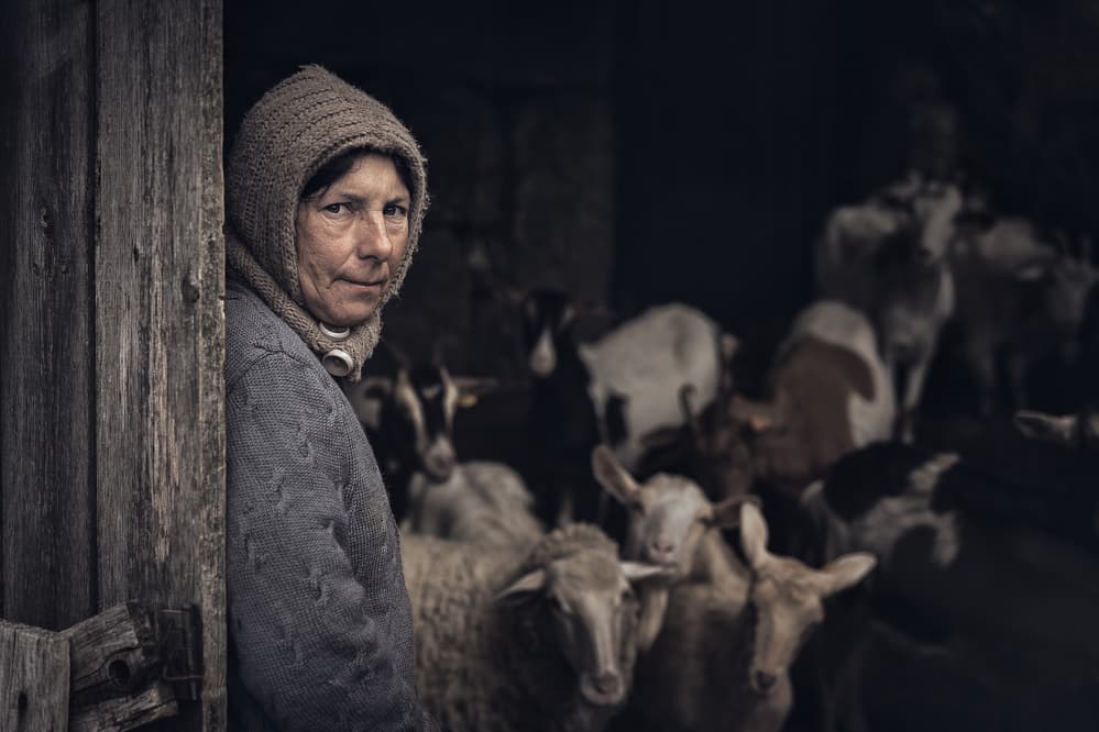 Rustic Farm Woman by Rui Ribeiro — canvas wall art
