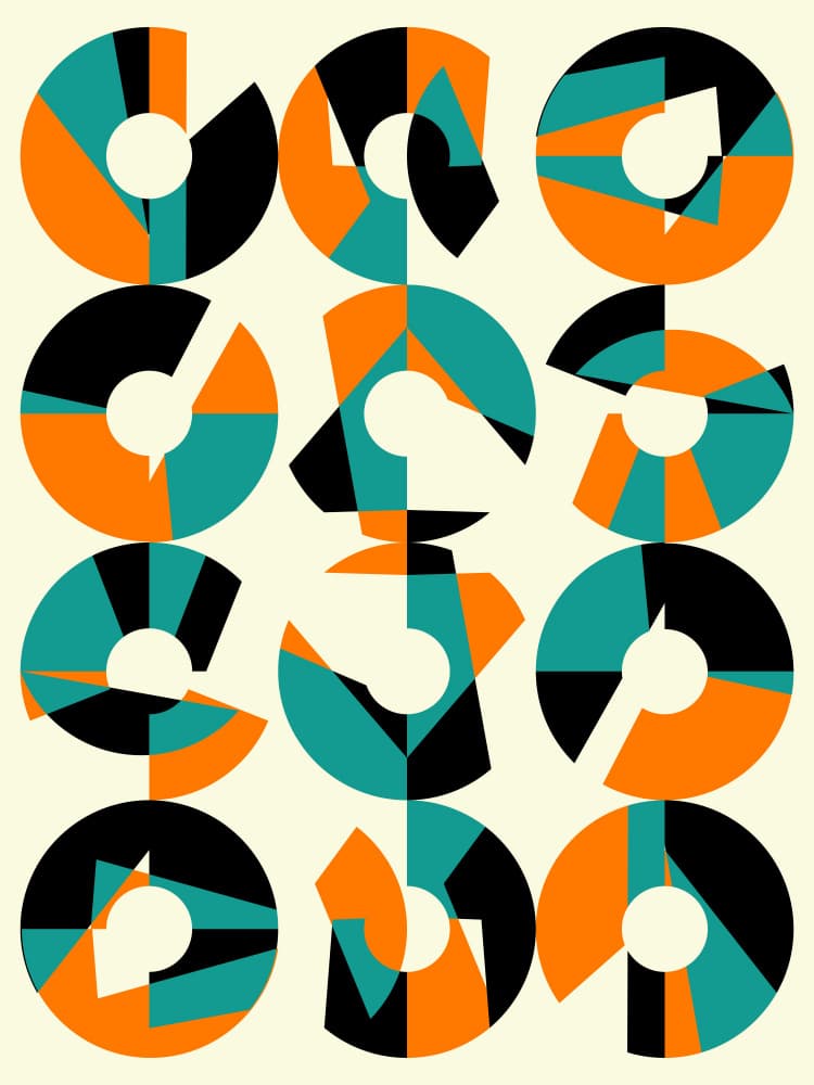 Mid Century Modern Geometry by Petr Strnad — canvas wall art
