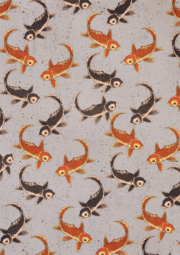 Graceful Koi Pattern by Nicholas — canvas wall art