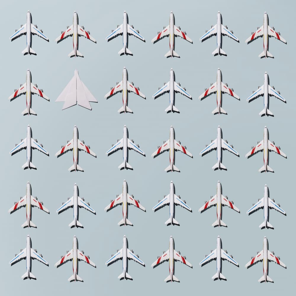 Unique Flight Path by Julia Ramiro — canvas wall art