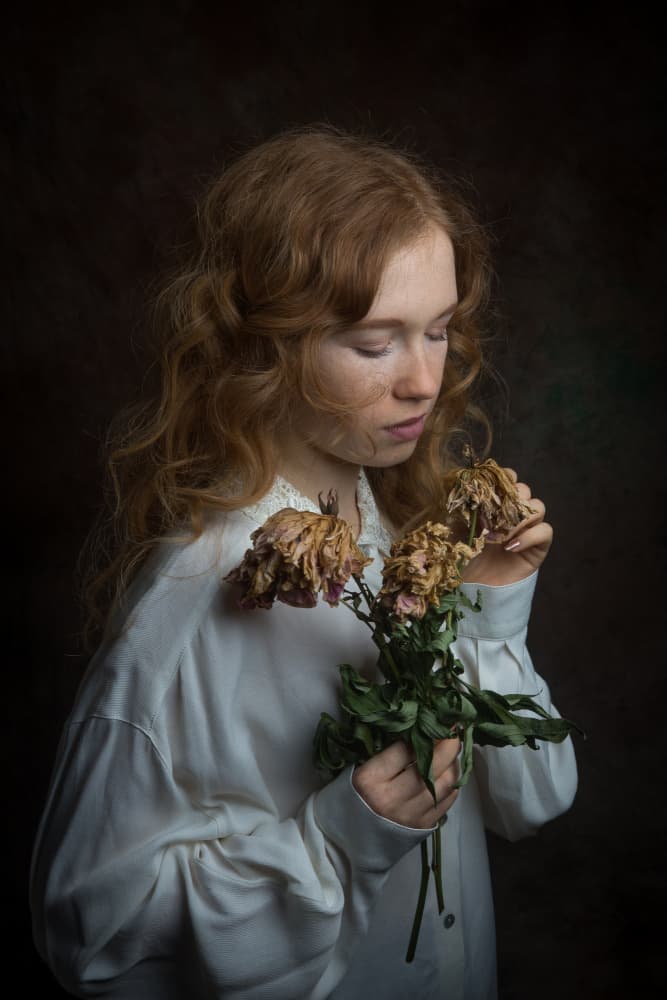 Melancholy with Dried Flowers by Ruth Franke — canvas wall art
