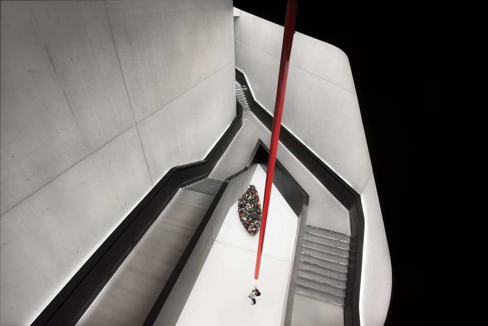 Modern Geometry Red Line by Nicodemo Quaglia — canvas wall art