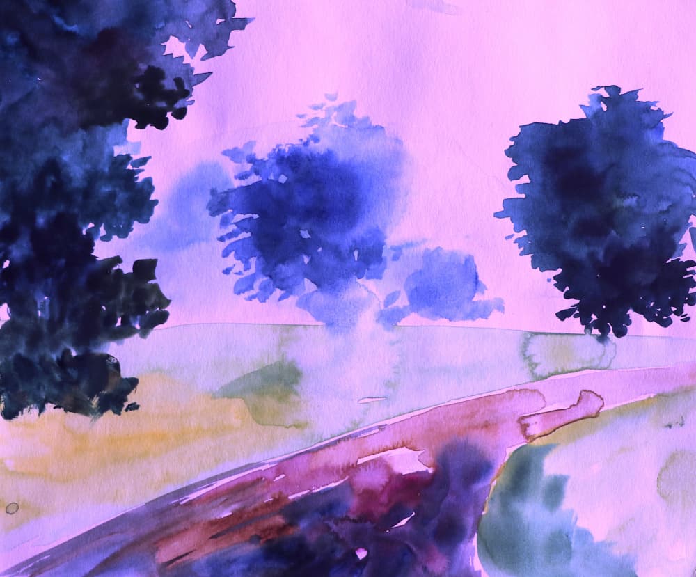 Dreamy Pink Path by Santhosh ch — canvas wall art