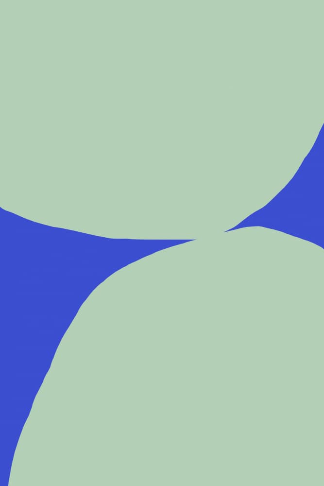 Blue Green Abstract Curves by Treechild — canvas wall art