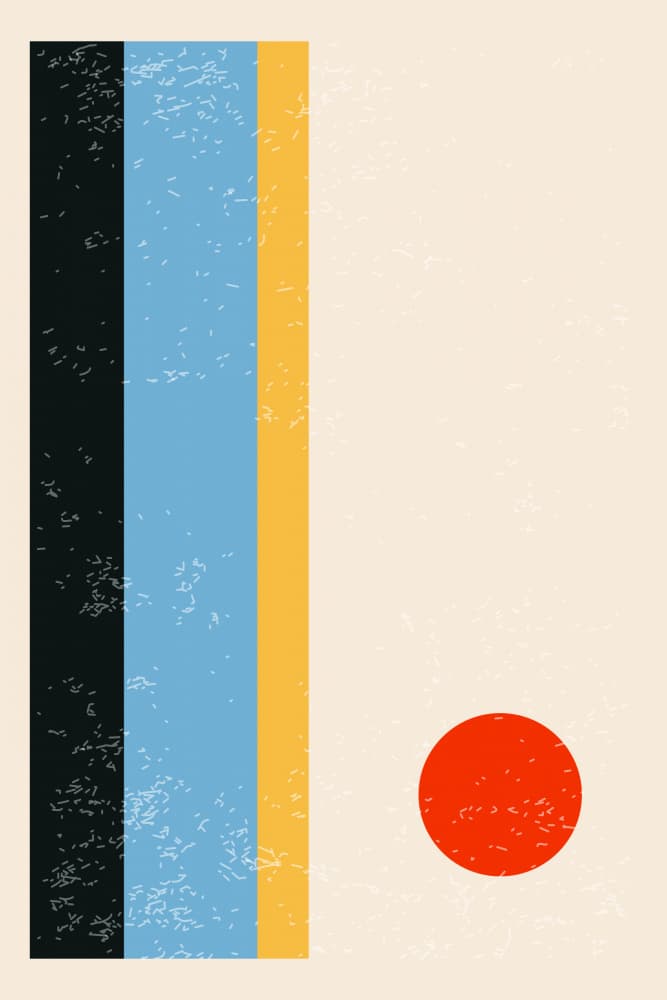 Geometric Red Dot Abstract by jay stanley — canvas wall art