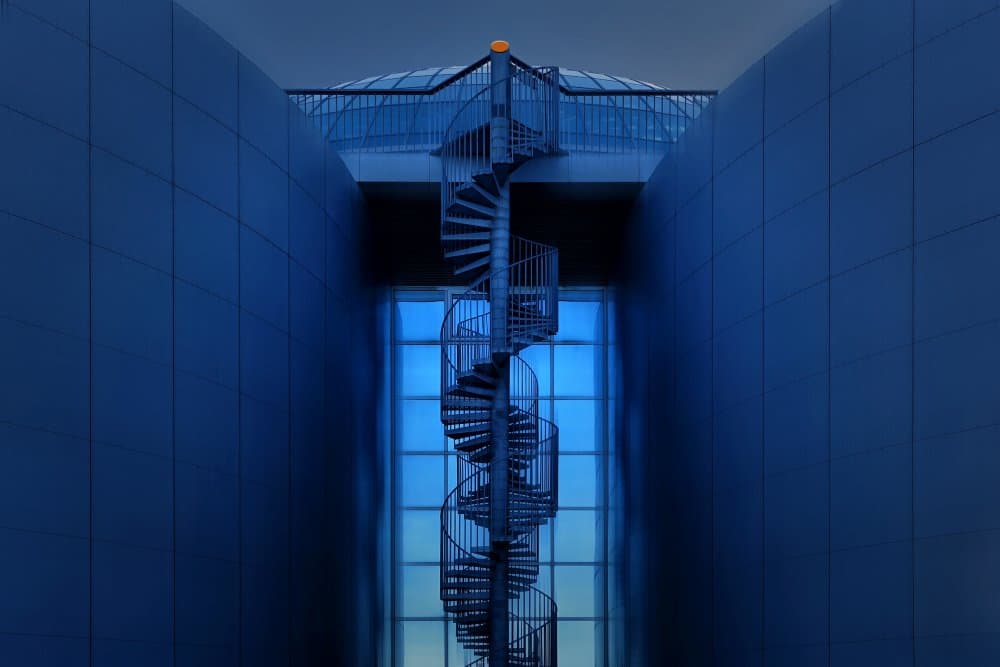 Backstairs by Hans-Wolfgang Hawerkamp — canvas wall art
