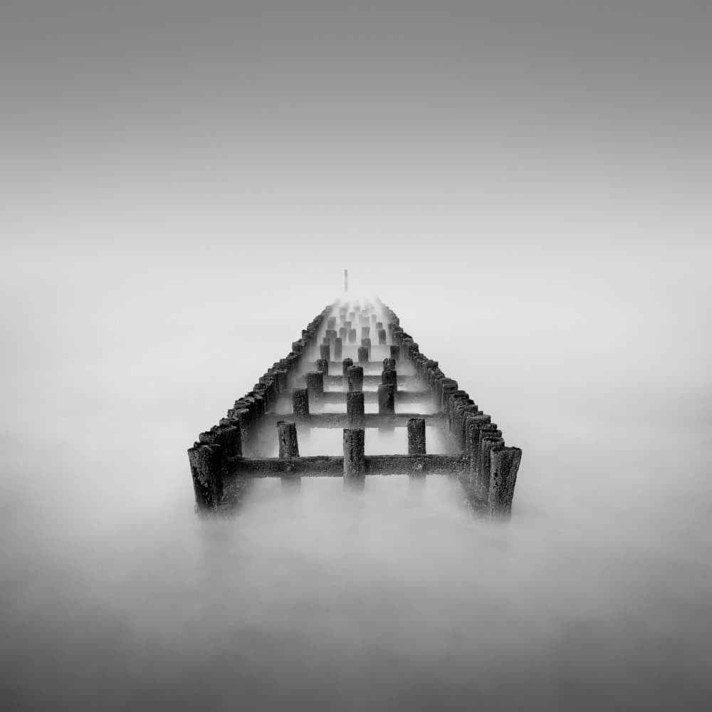 Misty Pier Serenity by Christophe Staelens — canvas wall art