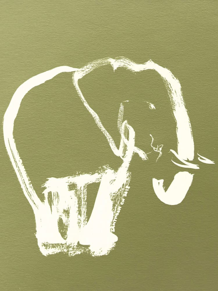 Expressive Elephant Sketch by Santhosh ch — canvas wall art