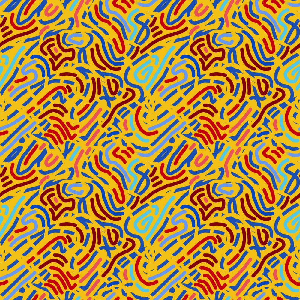 Vibrant Lines Pattern by Josie George — canvas wall art