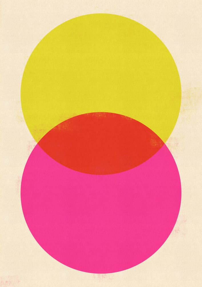 Overlapping Color Circles by Nicholas — canvas wall art