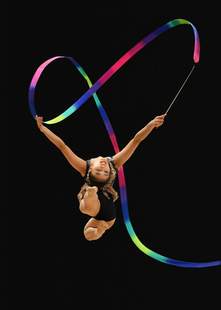 Rhythmic Ribbon Dance by Rob Li — canvas wall art
