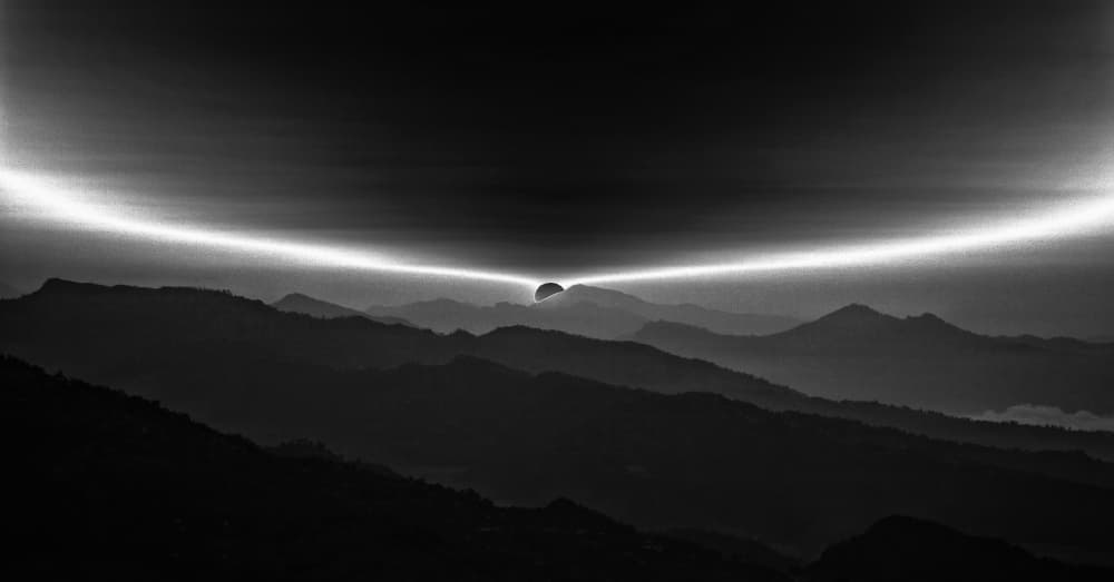 Eclipsed Mountain Horizon by Yvette Depaepe — canvas wall art