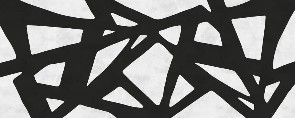 Tangled Monochrome Pattern by Vitor Costa — canvas wall art