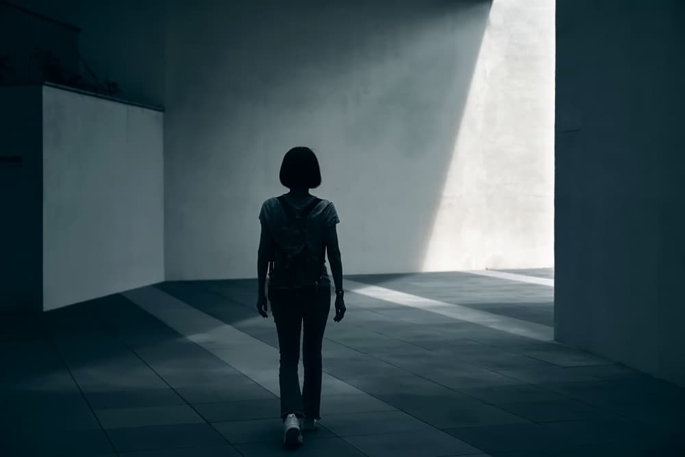 Woman Towards Light by MingLun Tsai (蔡明倫) — canvas wall art