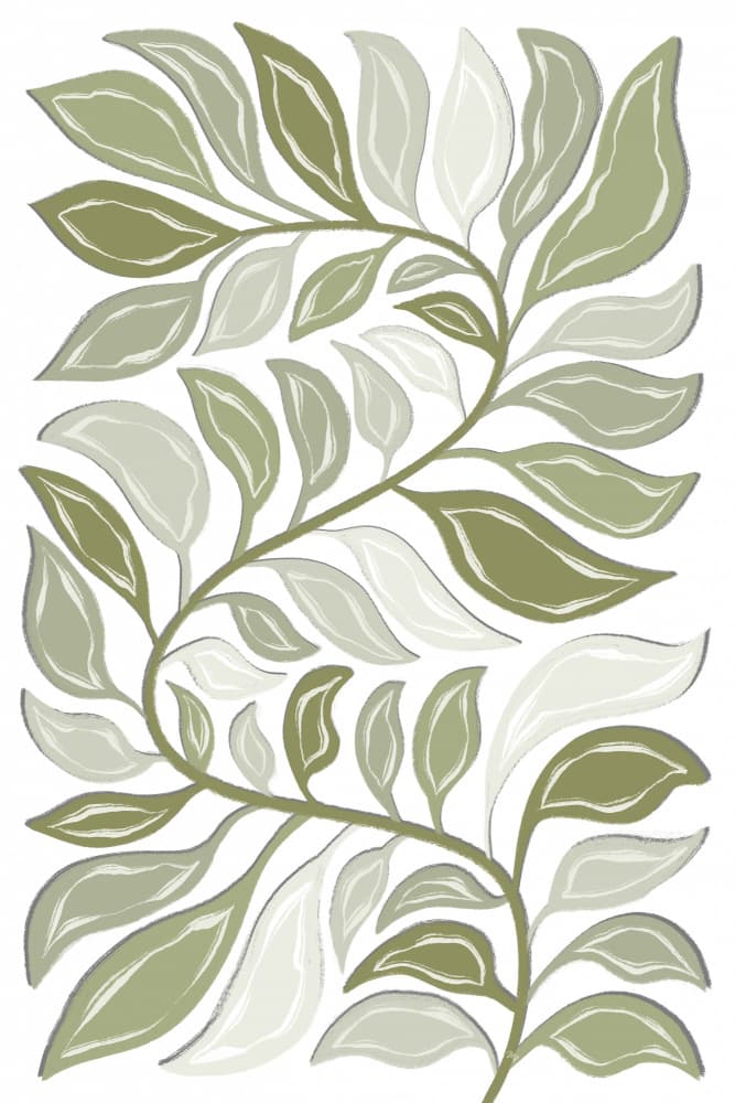 Flowing Green Foliage by Martina — canvas wall art