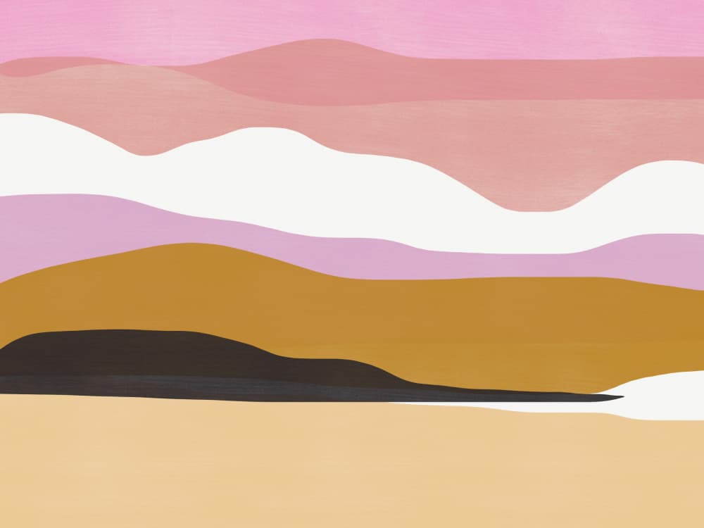 Desert Sunset Landscape by Little Dean — canvas wall art