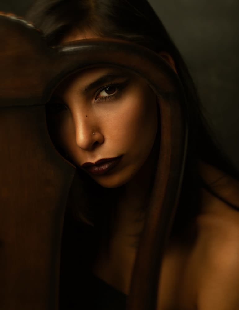 Intense Dark Gaze by Mehdi Mokhtari — canvas wall art