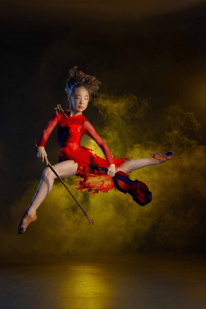 Dramatic Violin Dancer by Agus Adriana — canvas wall art