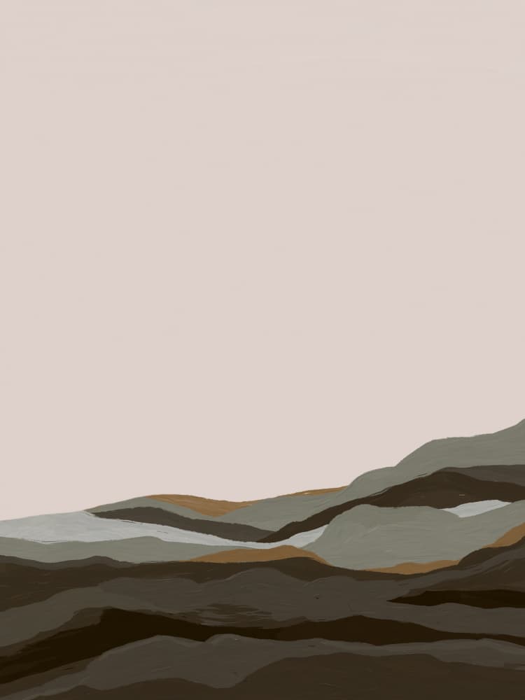 Muted Earthy Landscape by Josie George — canvas wall art