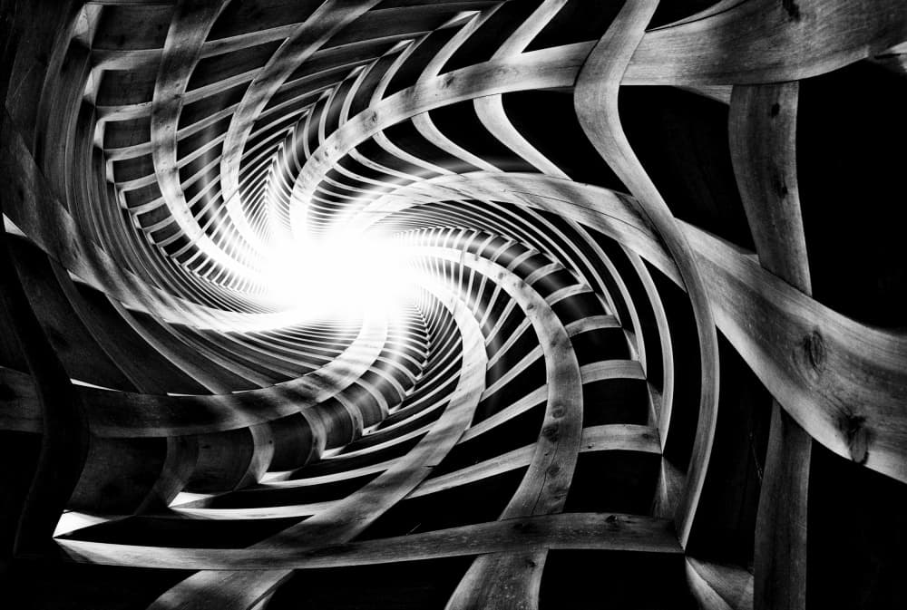 Dynamic Wooden Spiral by Keisuke Ikeda @ blackcoffee — canvas wall art