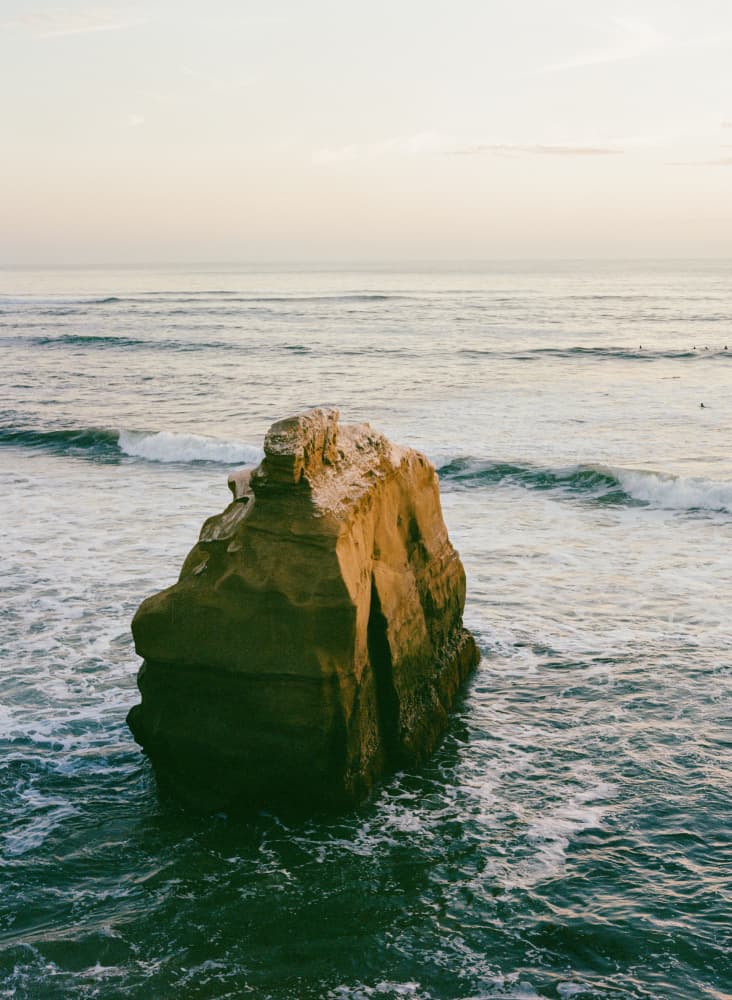 Golden Hour Sea Stack by Bethany Young — canvas wall art