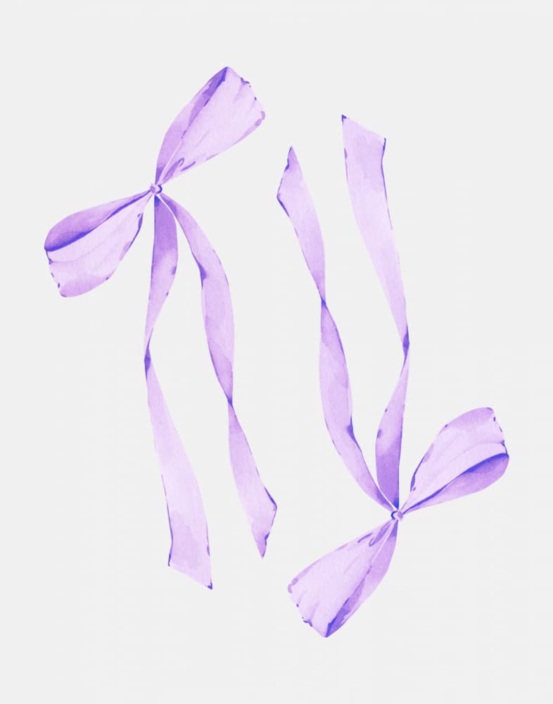 Graceful Lavender Bows by Jolly and Dash — canvas wall art