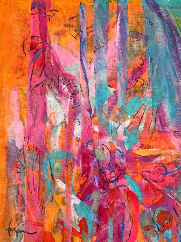 Vibrant Abstract Strokes by Dorothy Fagan — canvas wall art