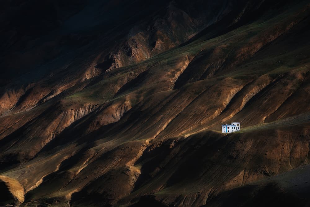 Isolated Mountain Home by swapnil deshpande — canvas wall art