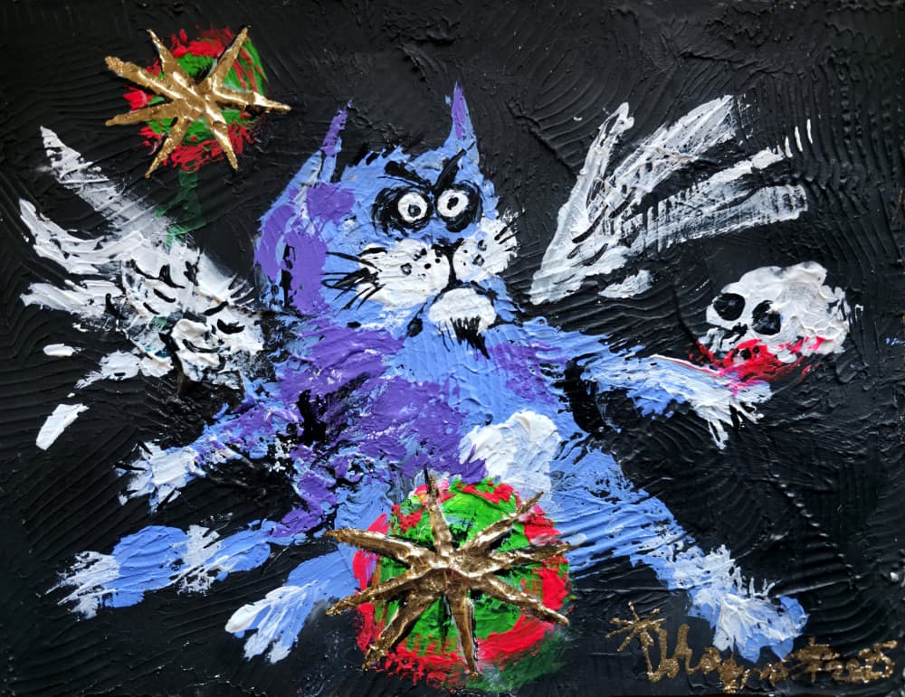 Dark Fantasy Cat by Kanat Ibragimov — canvas wall art