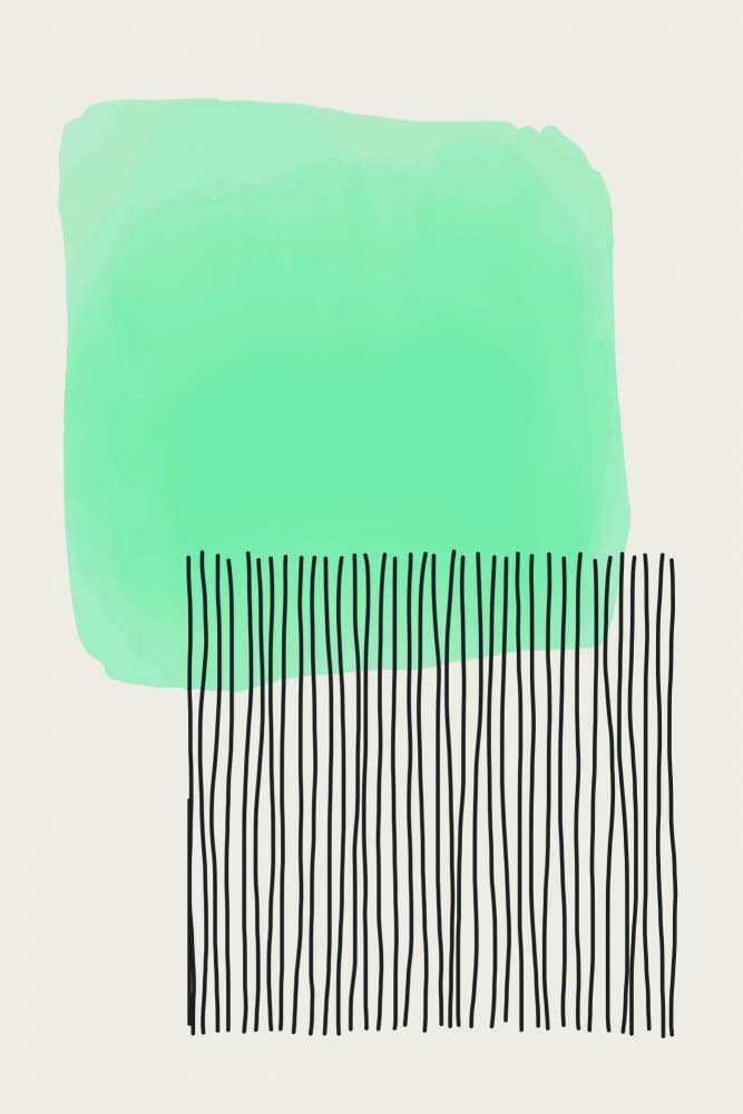 Abstract Mint Lines by jay stanley — canvas wall art
