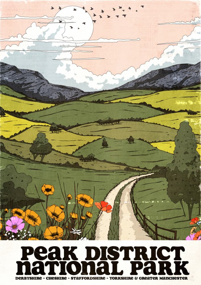 Scenic Peak District Hills by Nicholas — canvas wall art