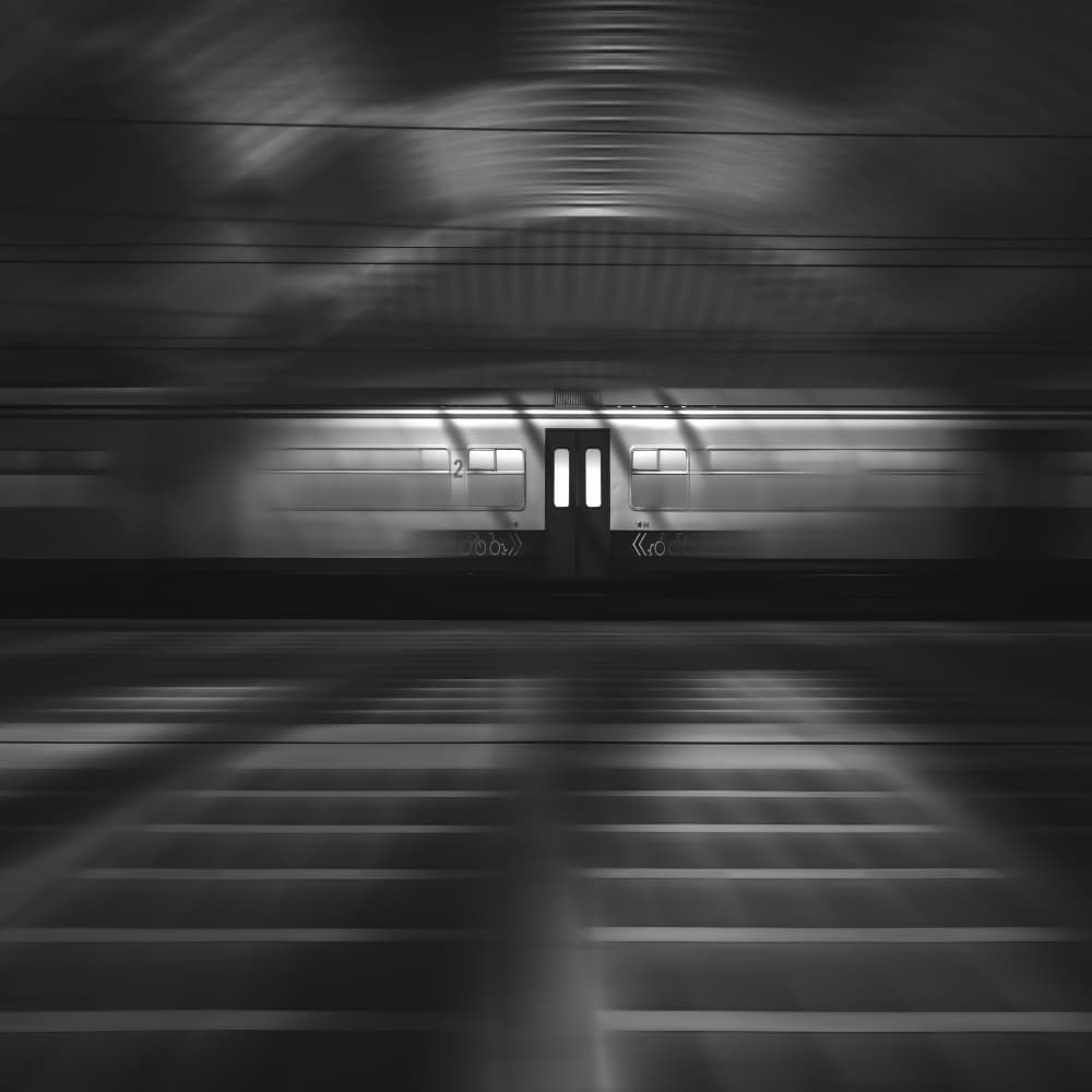 Speeding Train Platform by Marc Huybrighs — canvas wall art