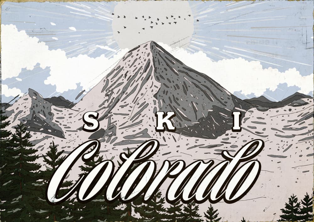 Ski Colorado Mountains by Nicholas — canvas wall art